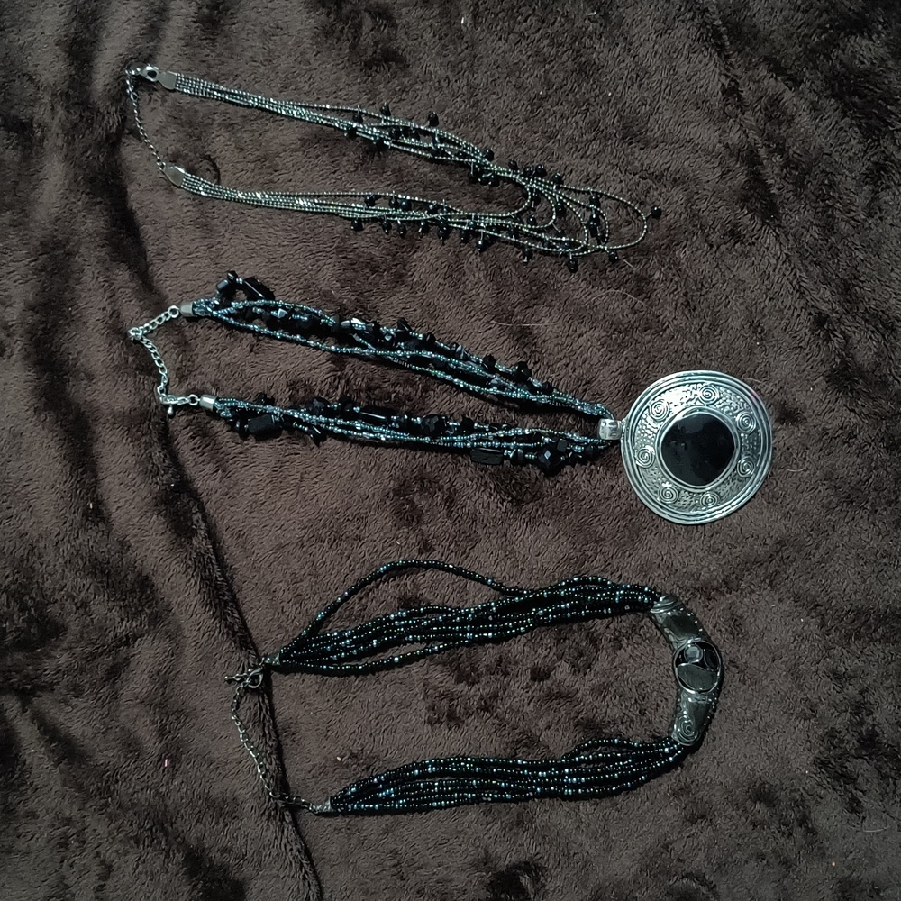 Three Black Necklaces - image 1